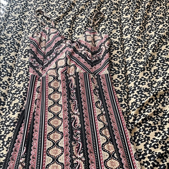 Derek Heart Pink and Black Maxi Dress - Picture 4 of 6